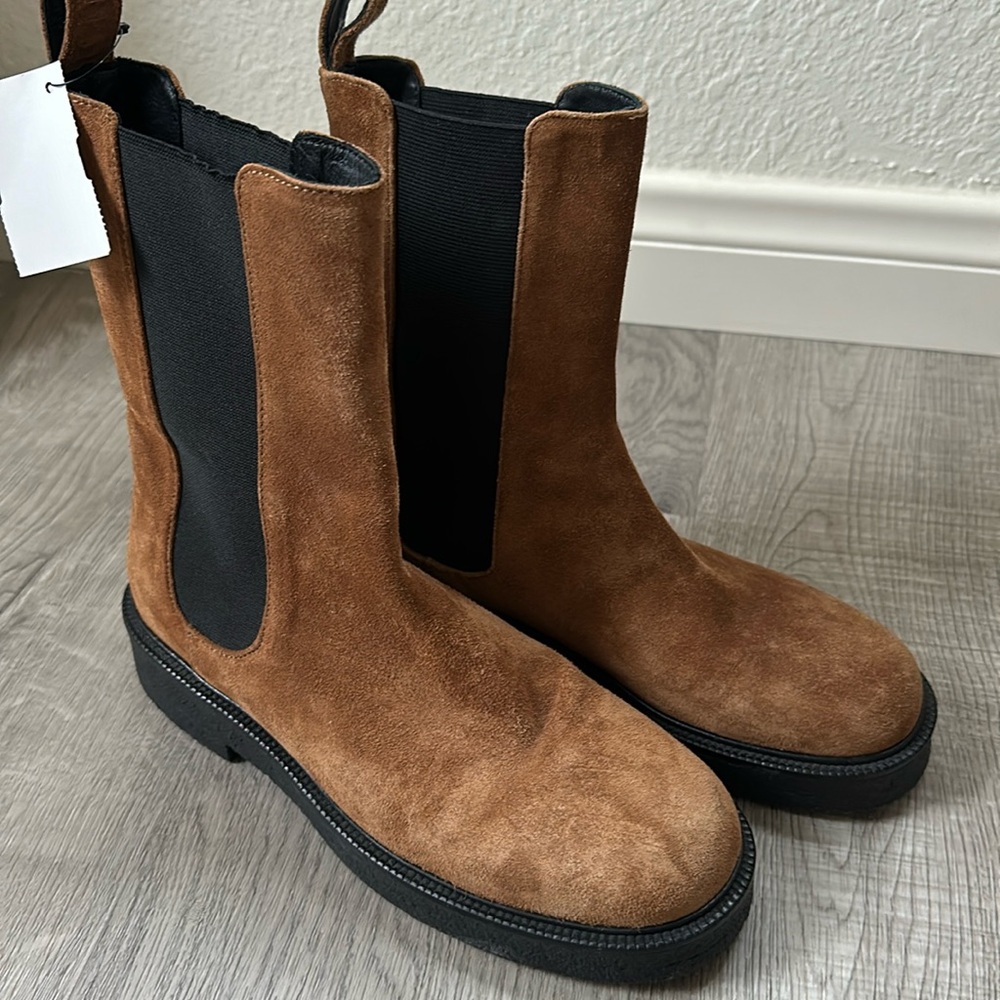 NWT Staud Palamino Boot Tan Black